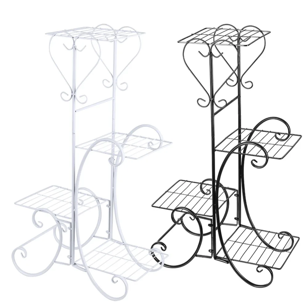 4 ярусный выставочный стенд с металлическим цветком комнатного растения стойки