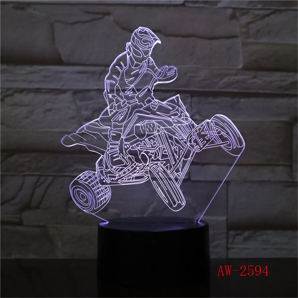 ATV Форма 3D лампа Дюна пляж Багги LED Luminaria Cruiser ночник подарки для друга