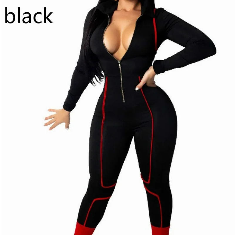 3 вида цветов женский модный Повседневный облегающий цельный комбинезон на