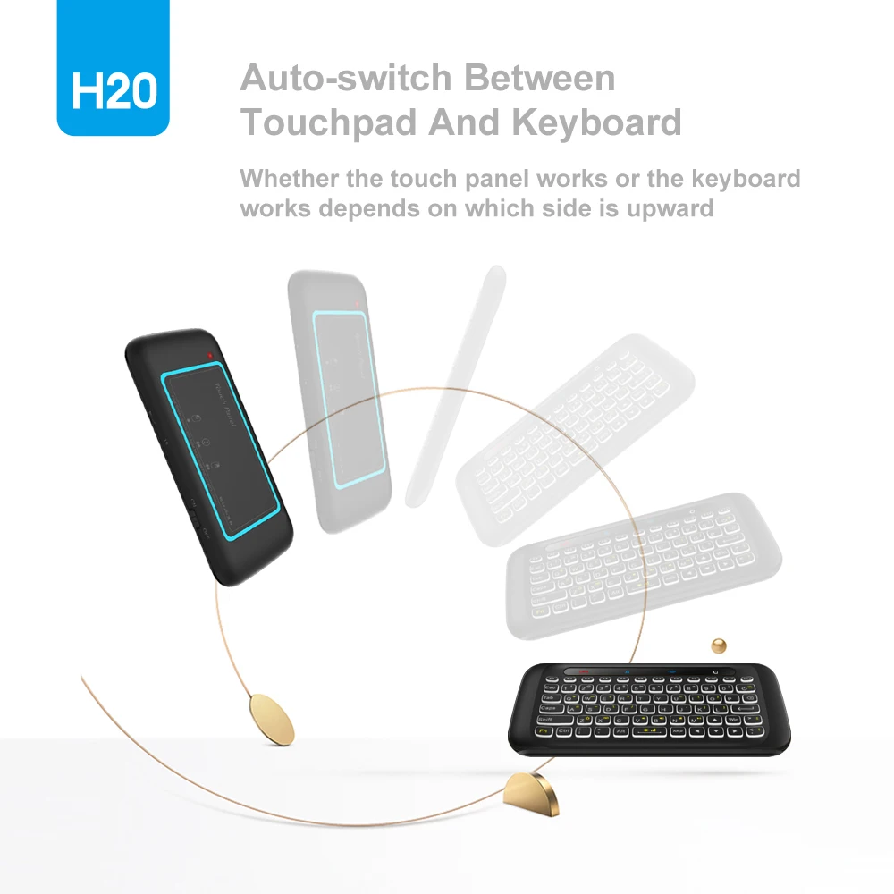 2 4 GHz мини беспроводная клавиатура ИК обучения красочная подсветка Air Mouse с