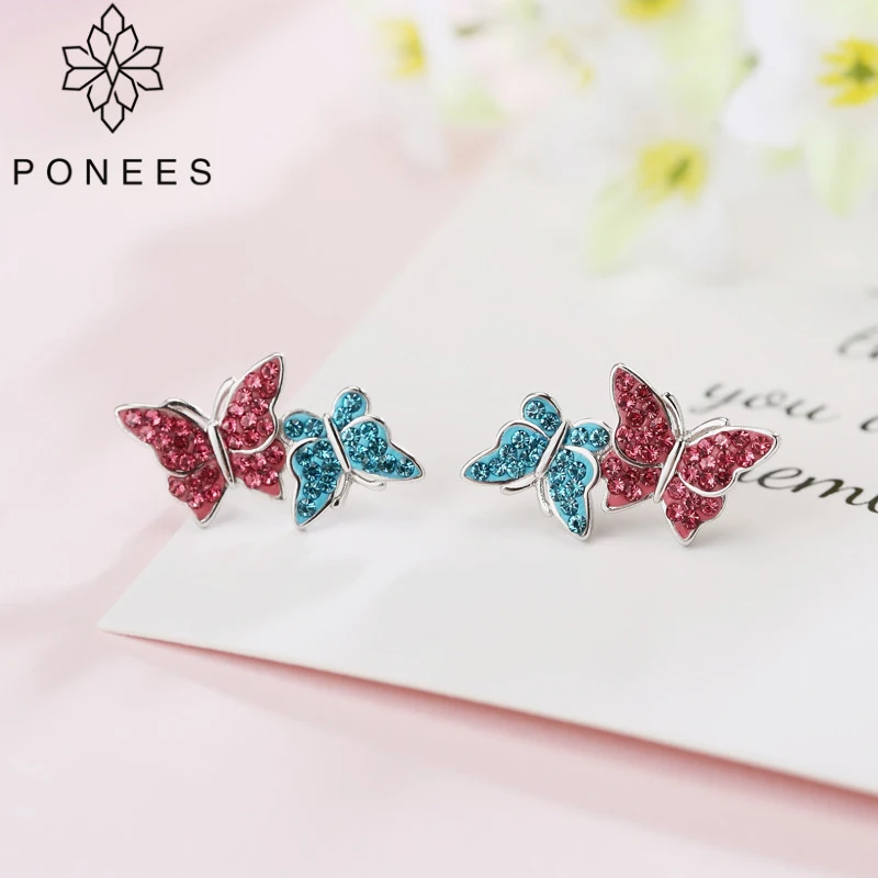

PONEES Fashion Jewelry Simple And Elegant Butterfly Earrings For Women Korean Earrings Fine Jewelry