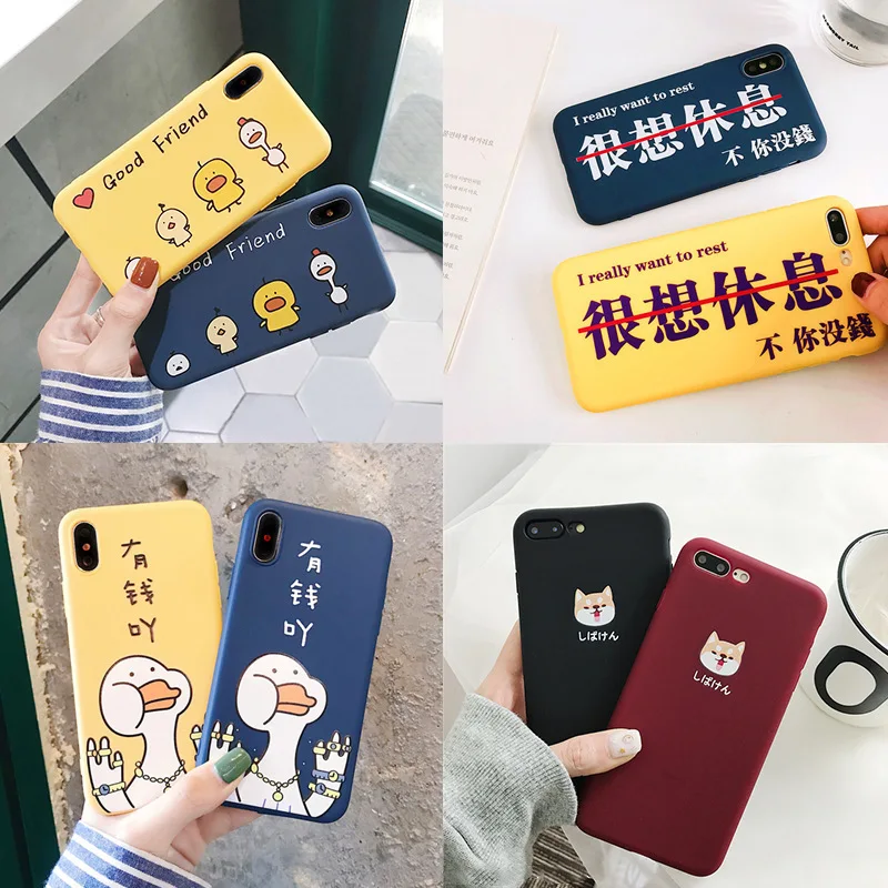 Candy Color Leaf Print Phone Case for iPhone X 6 6s 7 8 Plus XR XS Max Cactus Plants Fashion Soft TPU Rubber Silicon Cover Capa |