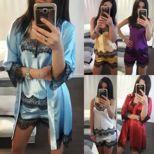 Повседневный комплект из двух предметов hirigin Шелковый кружевной топ на бретелях