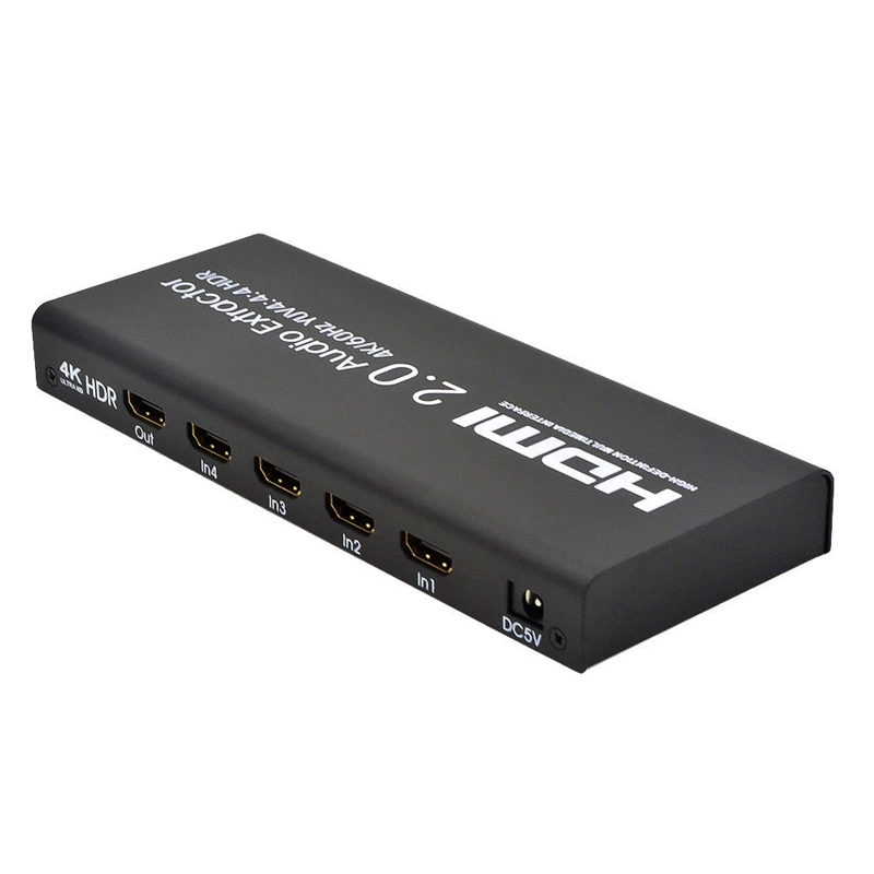 Hdmi 2 0 к аудио экстрактор коммутатор 4X1 переключатель 4K @ 60 Гц 3D для набора верхней