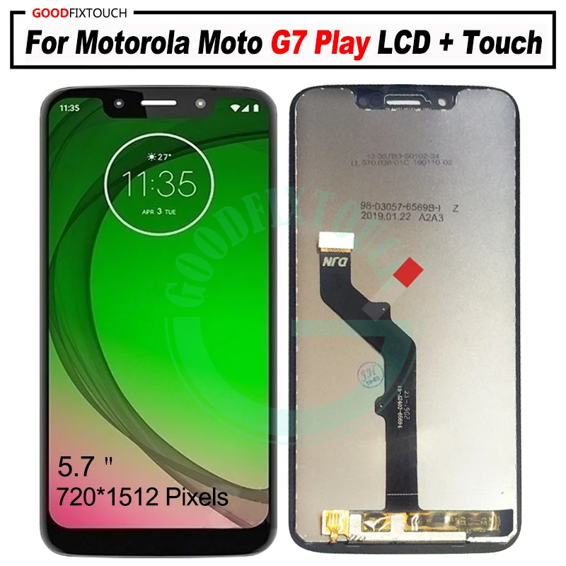 Оригинальный ЖК-дисплей 5 7 дюйма для Motorola Moto G7 Play сенсорный экран сенсорная