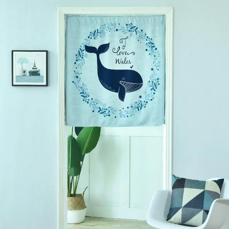 8 узоров занавески для дверного проема японские цифровые печатные короткие