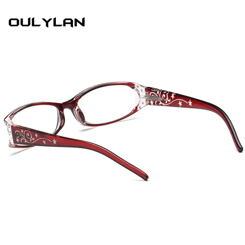 Очки для чтения Oulylan с цветочным принтом женские полимерные модные