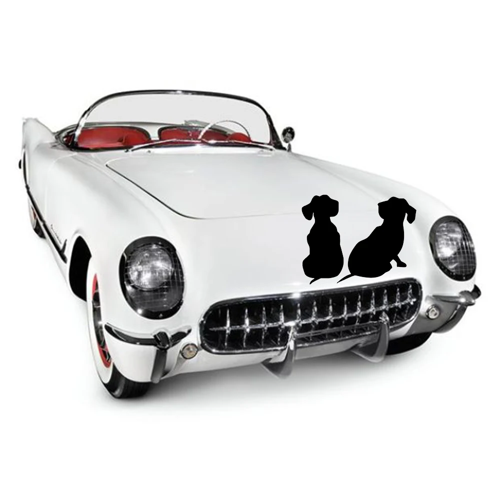2pcs Cute Black Dog Decals Car Sticker Auto Truck Bumper Window Styling Decor | Автомобили и мотоциклы