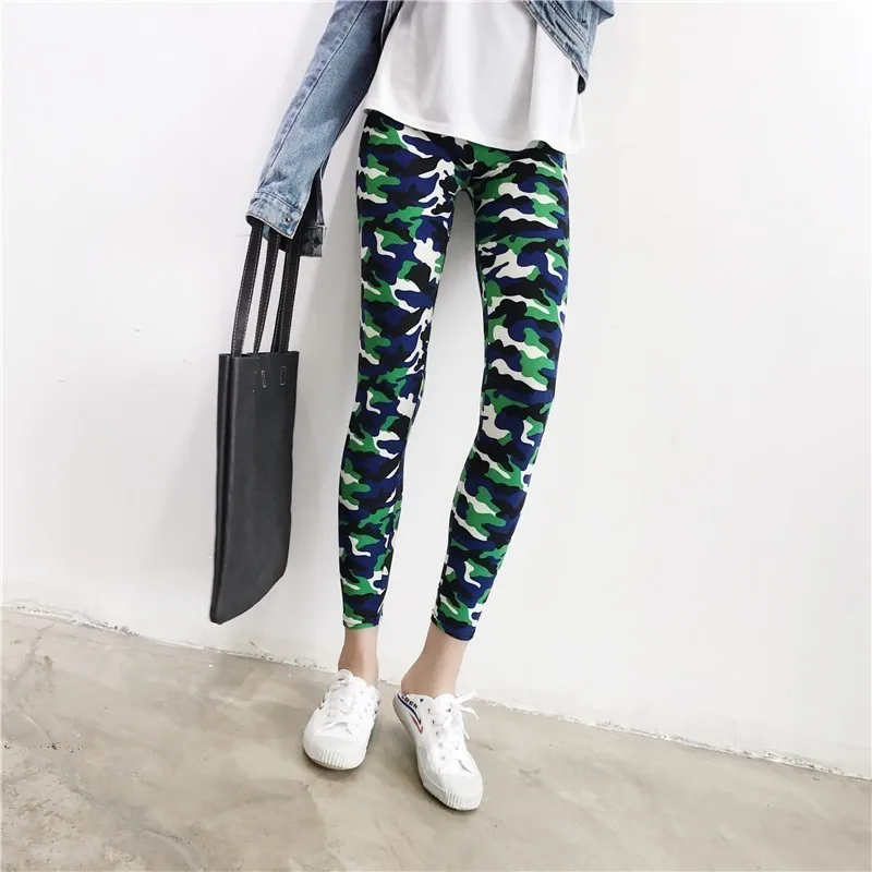 Women Camouflage Print Gym Legging New High Waist Fitness Yoga Pants Elastic Sports Leggings Female Training Energy Tights | Спорт и