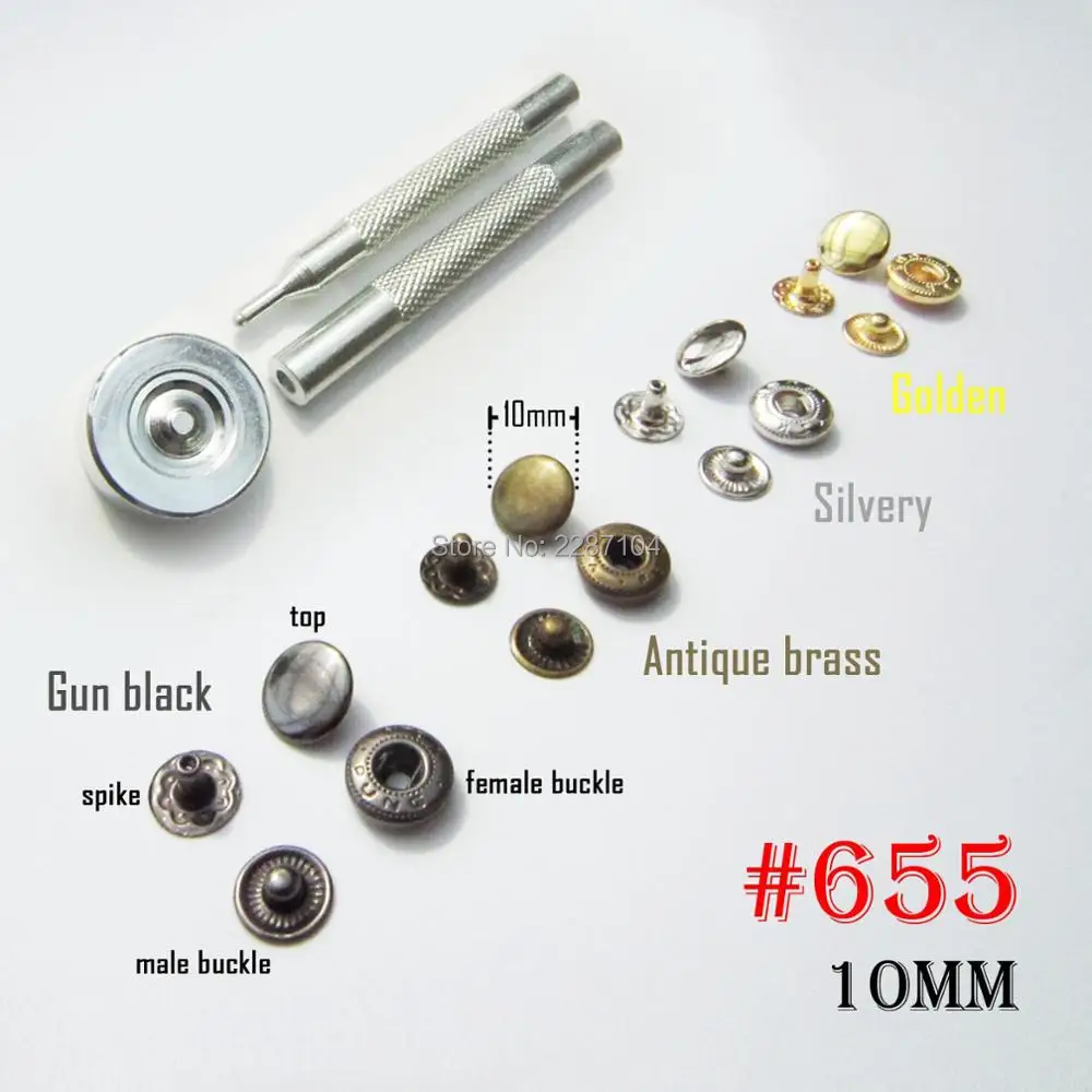 25 Комплектов#655 633 831 201 металл не шитье Кнопка Пресс Поппер шпилька кожаная сумка Одежда Куртка ремонт Быстрая заклепка Застежка DIY