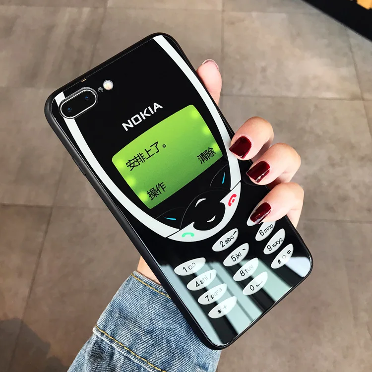 Мягкий Силиконовый ТПУ чехол для iphone 6 S 7 8 Plus X Xs Max Xr имитация Nokia телефона яркий