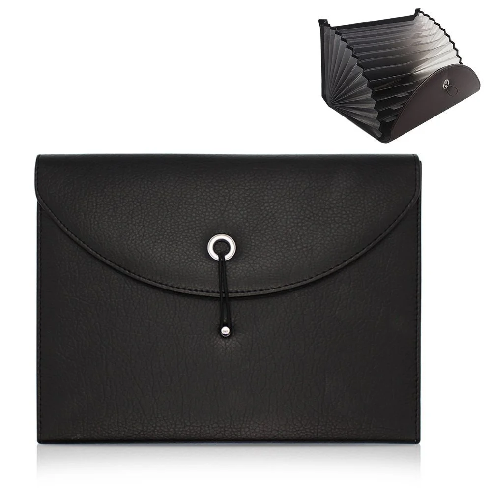 TFTP-13 Pockets Office A4 Document Wallet -Expanding File Organizer Accordion Business Folder - Easy Closure Design Conferen |