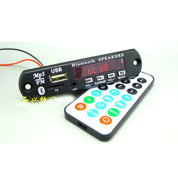DC 12v цифровой светодиодный Bluetooth mp3 декодер плата FM радио Usb TF AUX + удаленный