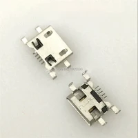 10pcs micro usb connector 5pin 0 72mm heavy plate b type no curling side female jack for huawei zte v880 mobile mini usb