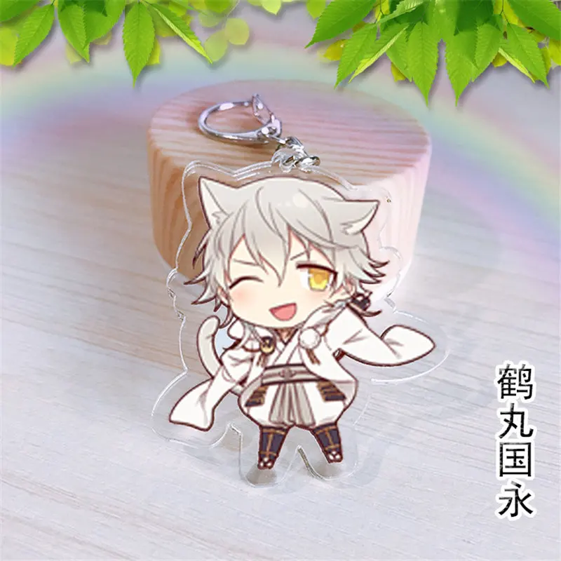 10 шт./лот аниме Touken Ranbu онлайн акриловый брелок игрушка лиса мяч фигурка сумка