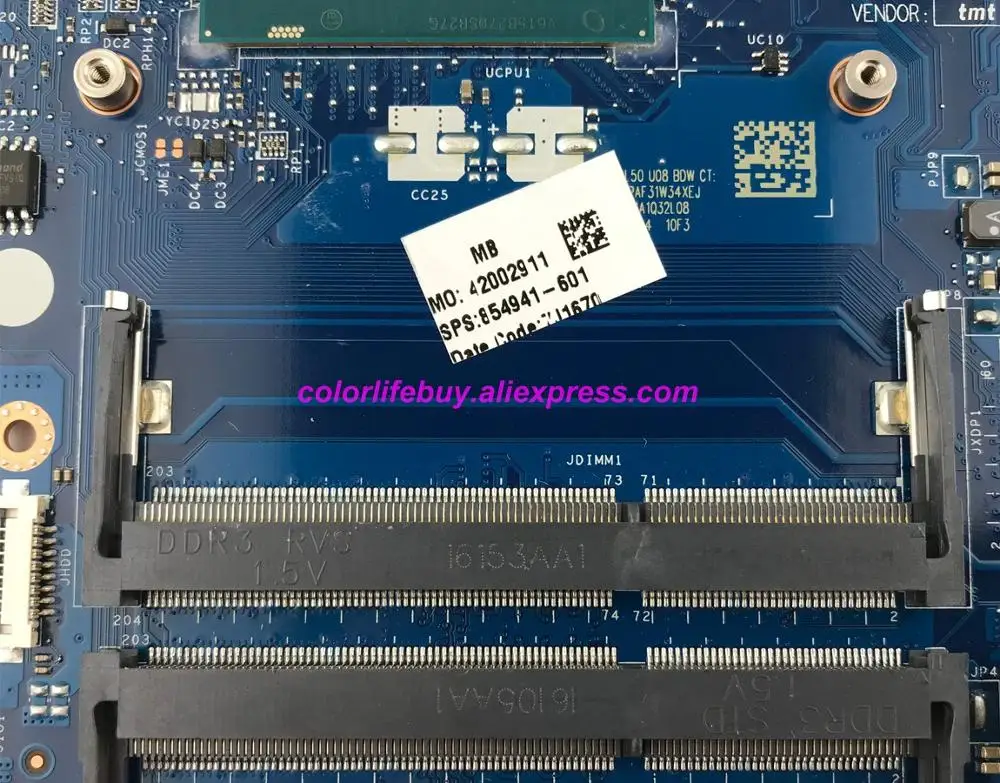 Оригинальная материнская плата для ноутбука 854941 601 001 UMA w i3 5005U CPU BDL50 LA D703P HP серии 15