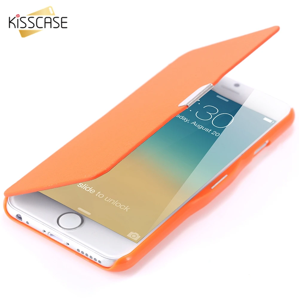 Магнитный чехол KISSCASE для iPhone 6 6S Plus чехлы телефонов 5C 5 5S SE ультра тонкий тканевый с