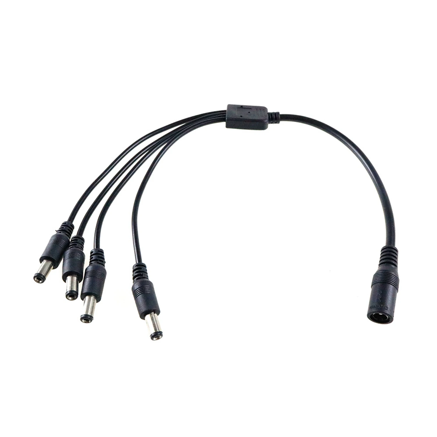 DC силовой сплиттер Кабель адаптер светодиодный соединитель 1 гнездо к 4 Мужской