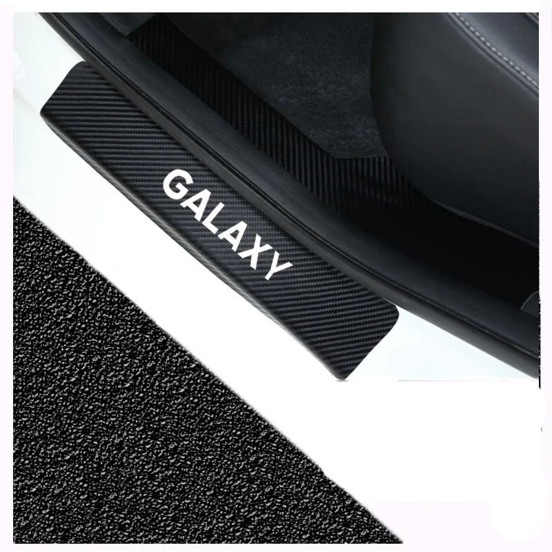 Порог двери автомобиля из углеродного волокна искусственная кожа для Ford Galaxy