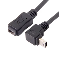cablecc 90d down direction angled gps mini usb 2 0 5p male to female extension cable 0 2m