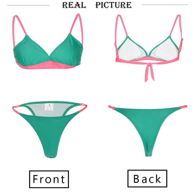 

Women Bandage Push-Up Bikini Set Split Two Pieces Padded Swimsuit Brazilian Biquini Bathing Suit Swimwear Maillot De Bain Femme