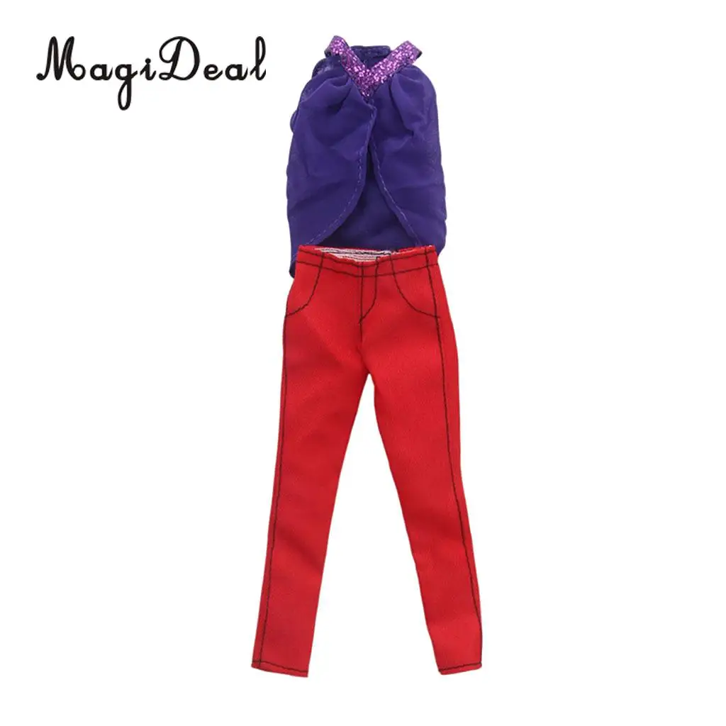 Модные кукольные наряды ручной работы для девочек 12 дюймов топы жилет футболка и