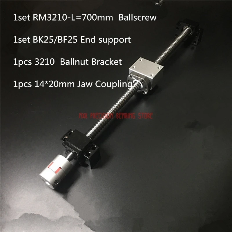 AXK 32 мм Алмазный шариковый винт Rm3210 700 + Sfu3210 U шариковая гайка Bk25 Bf25 Концевая
