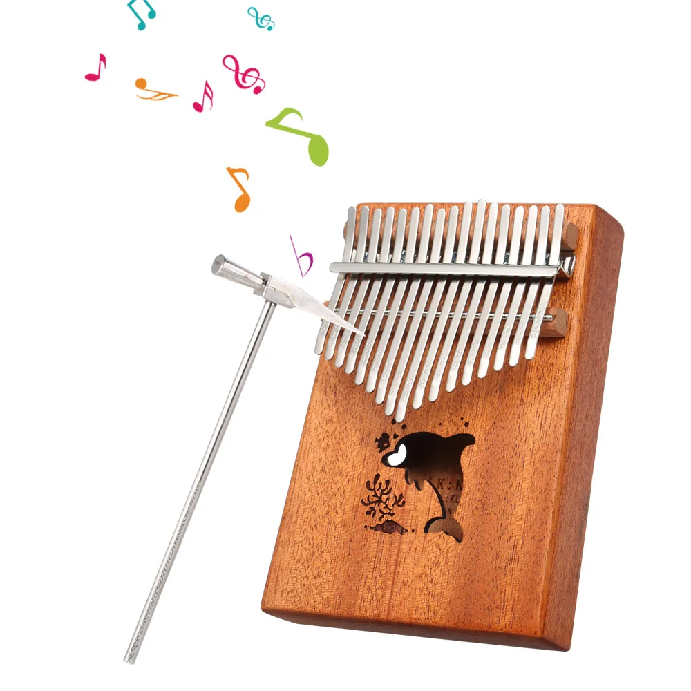 17 клавиш Kalimba портативный большой палец пианино карманный пальчиковое Mbira