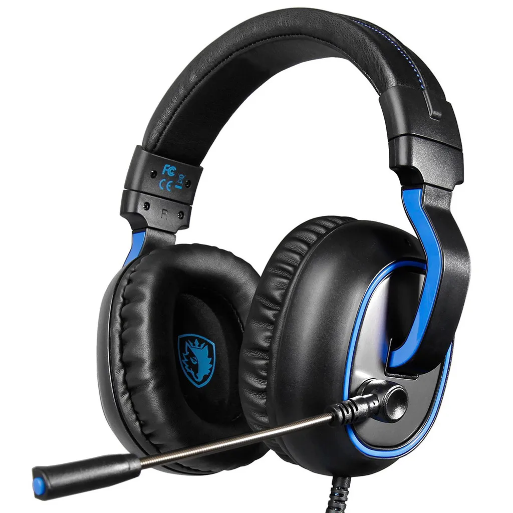 Sades R4 игровая гарнитура 3 5 мм Накладные наушники микрофон для/ПК/Ps4/Xbox One