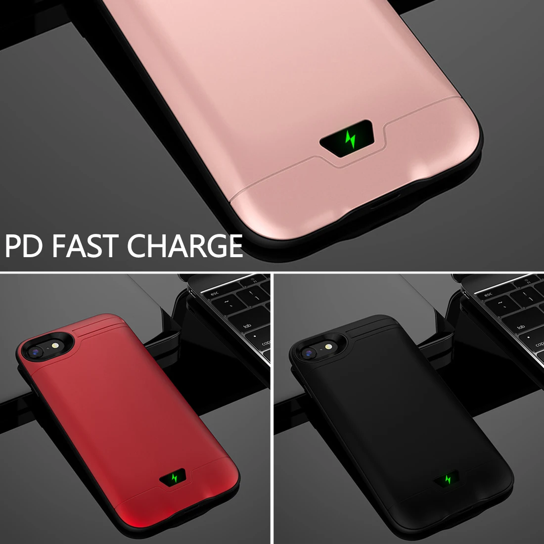 Для iphone 7 8 зарядное устройство 8200 мАч портативное Внешний аккумулятор чехол для