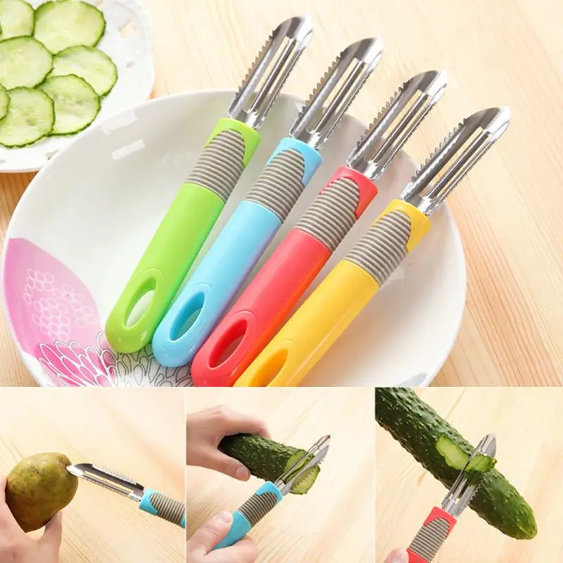 Универсальный нержавеющая сталь щипцы для резки Овощечистка Нескользящие