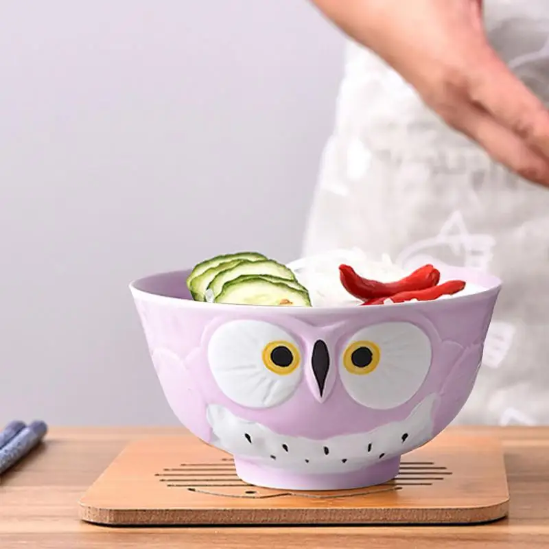 Ручная роспись милая сова керамическая чаша высокотемпературная устойчивая