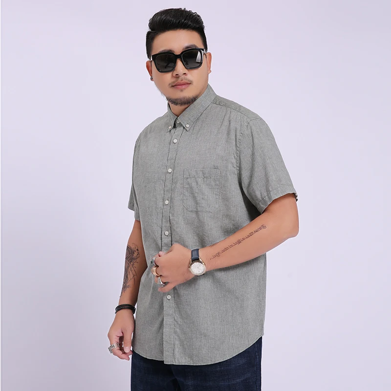 10xl 8xl 6xl 5xl 2018 Summer New Men Shirt Fashion Plaid Printing Male Casual Short Sleeve Large Size Brand Men's Clothing | Мужская