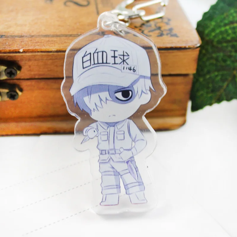 Новые Брелоки для ключей с аниме Hataraku Saibou эритроцитарная пластина двусторонний