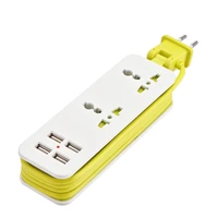 4 usb ports 2 ac outlets power strip wall charger extension socket for phone tablet 220v input eu plug