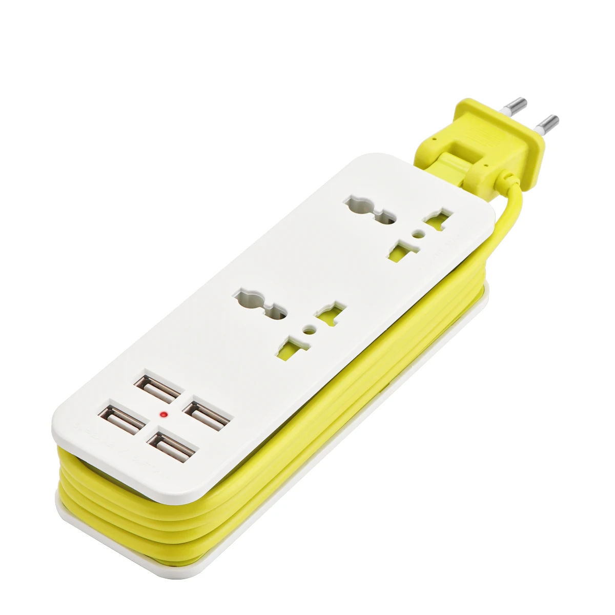 4 Порты USB 2 розетками переменного тока Мощность полосой стеной Зарядное