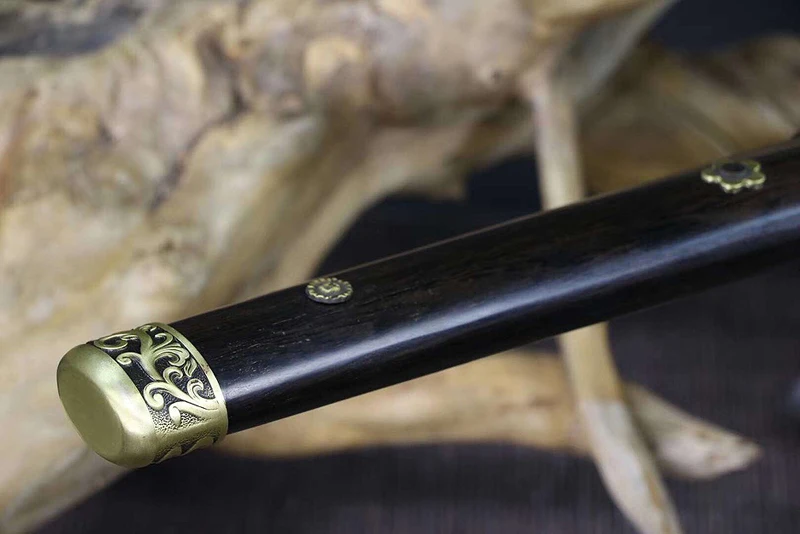 Династии Тан прямой короткий клинок КИТАЙСКИЙ ручной работы Дамасская сложенная