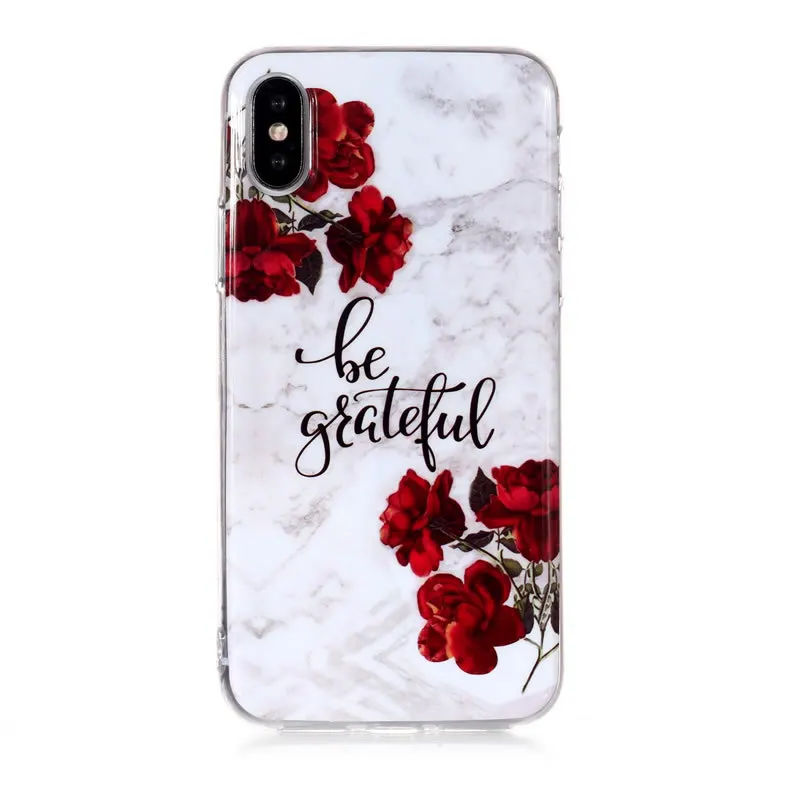 Kexin For iphone 7 8 case Glossy Thin Marble Geometric Design Case Apple X Xs max XR 6s 6 Plus Soft Phone Cases |