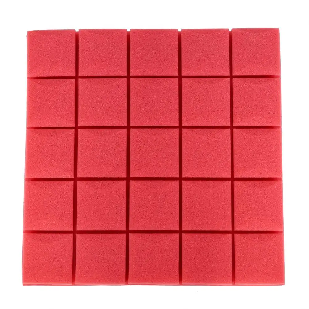 50*50*5cm 6Pcs Checkered shape Sound-Absorbing Soundproofing Cotton Foam Acoustic Panels | Обустройство дома