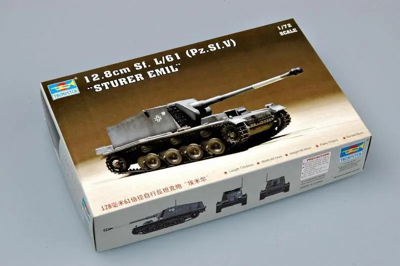 Trumpeter 1/72 07210 12 8 см Sf. L/61 (Pz. V) Sturer Emil|Наборы для сборки моделей| |