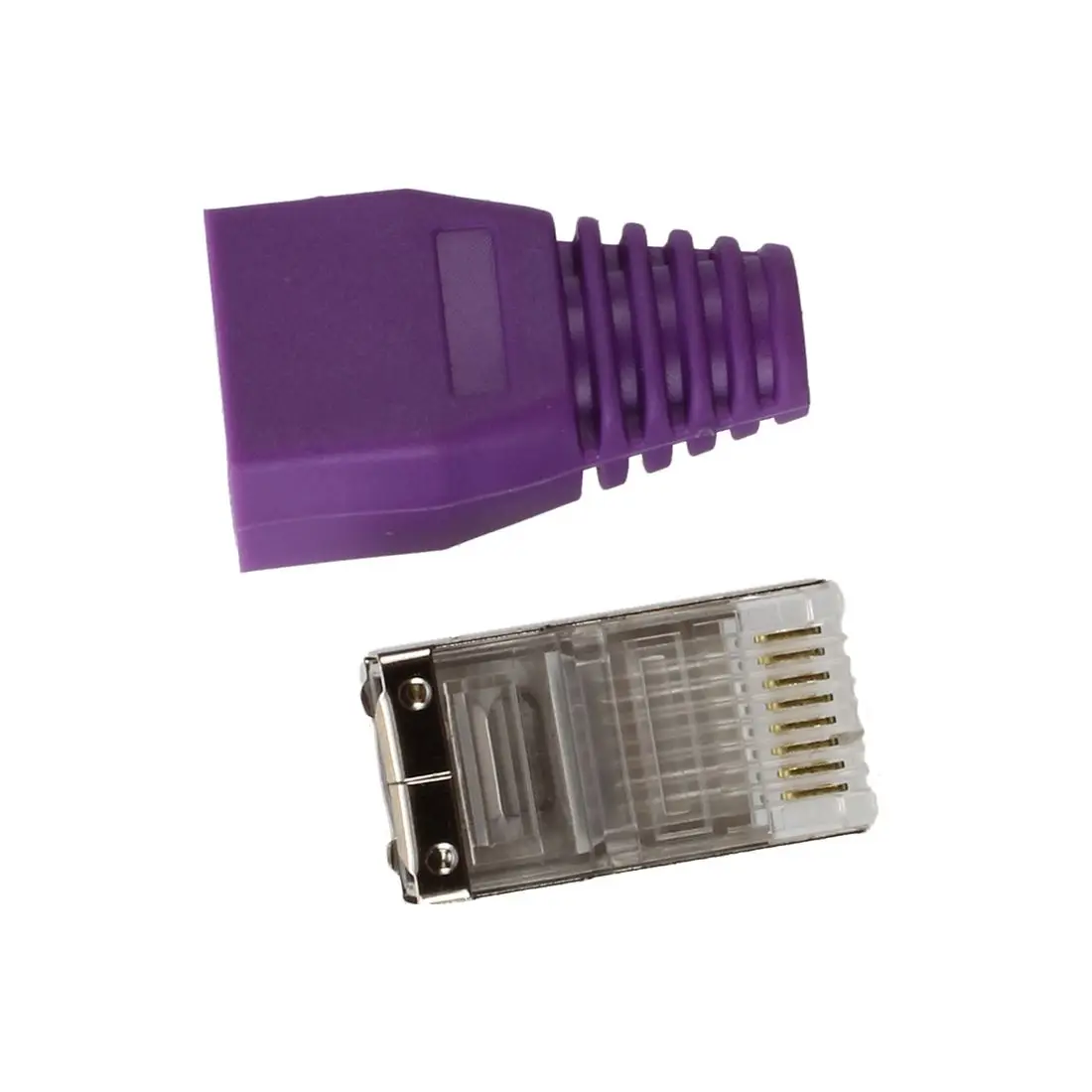 30 шт. металлический Экранированный 8P8C RJ45 разъем сетевые разъемы w защитный