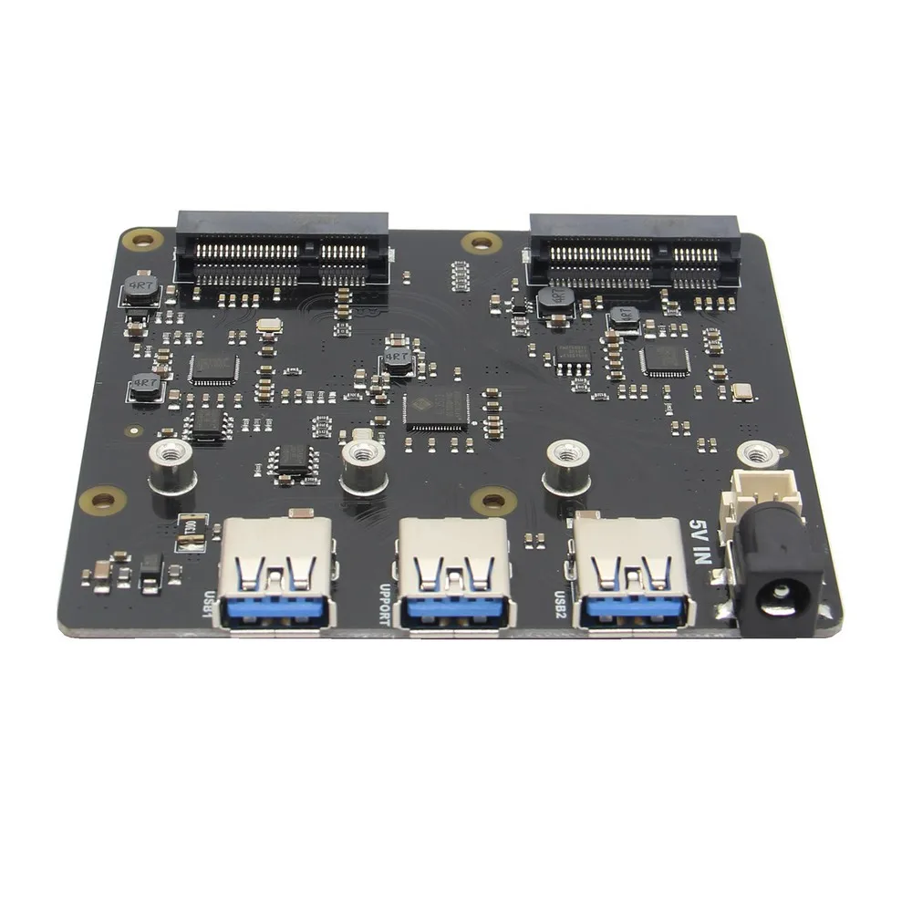 Raspberry Pi X852 V1.1 двойной mSATA SSD Плата расширения с USB 3 0 джемпер для Model B +