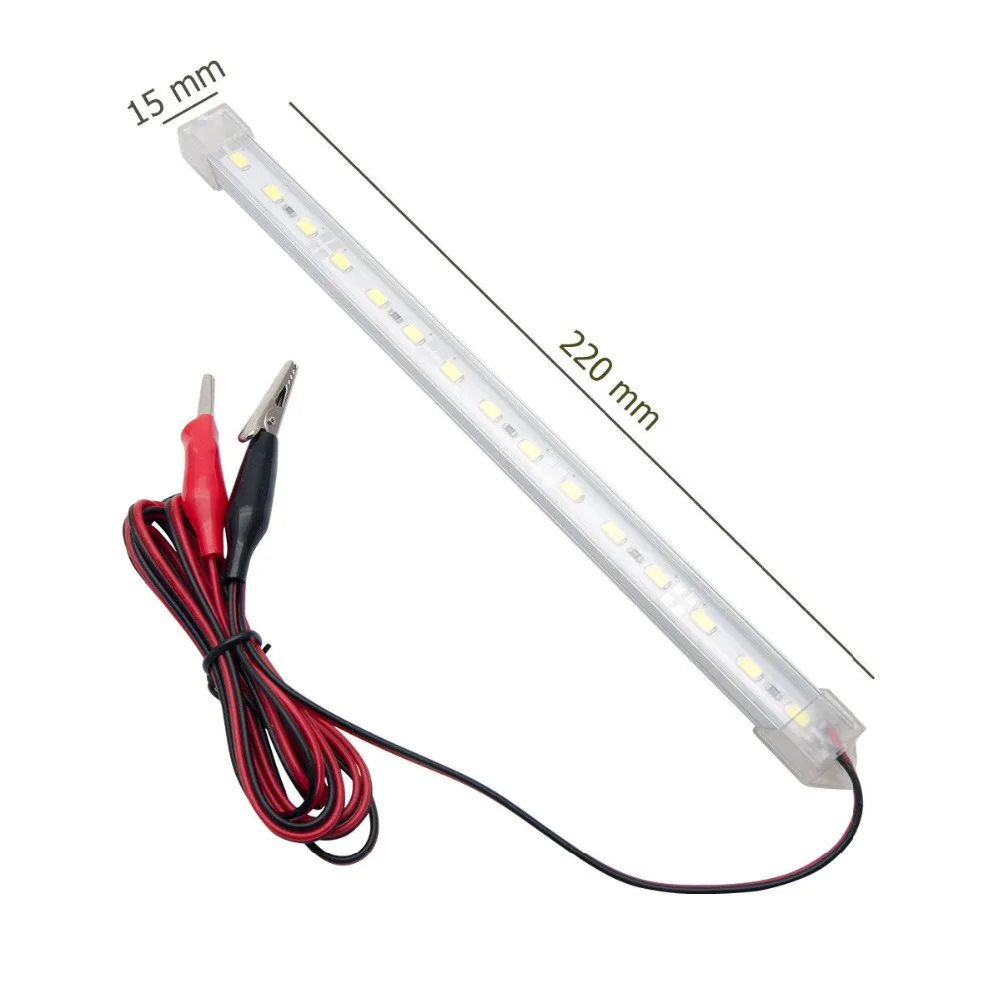 2X 15 LED 12V световая полоса для салона грузовика трактора крыши лодки CAMPER холодный