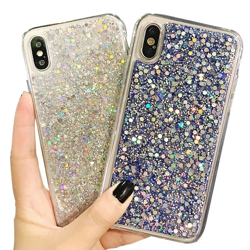 Наклейки на ногти сердечки чехол для iphone X XR XS MAX Жидкий зыбучие пески 6 S 7 8 Plus