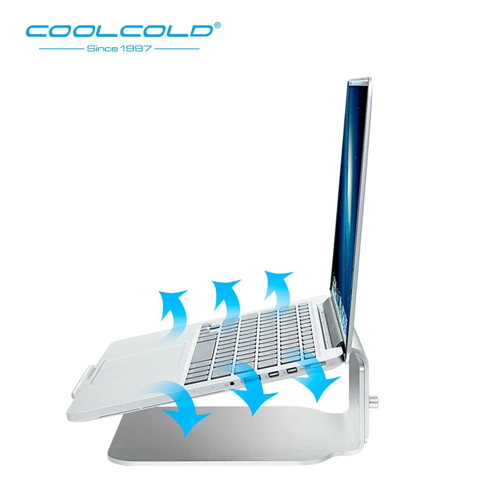Охлаждающий алюминиевый держатель COOLCOLD для ноутбука охлаждающая подставка 12
