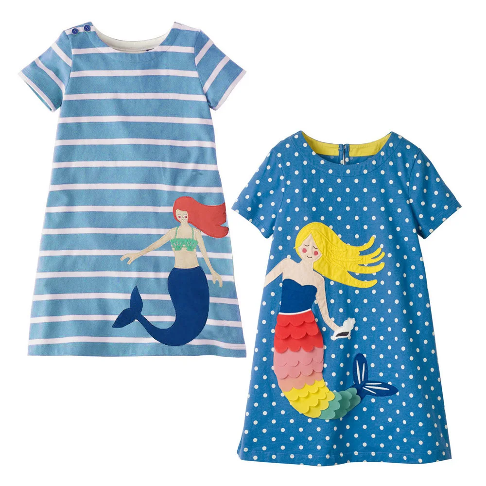 2 PACK Girl Dresses Giraffe Appliques Striped Summer Princess Dress Brand Baby Girls Clothes Sleeveless Tunic | Детская одежда и