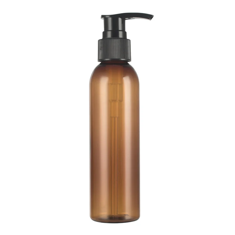 

30pcs 150ml refillable lotion bottles amber bottle with pump empty PET Shampoo shower gel travel plastic bottles 5oz