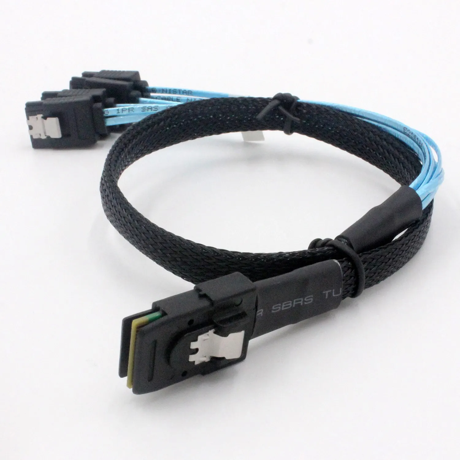 Top Mini SAS 36Pin SFF-8087 Male To 4 SATA 7Pin Female Cable Host/Controller Target/Backplane (0.5m) |