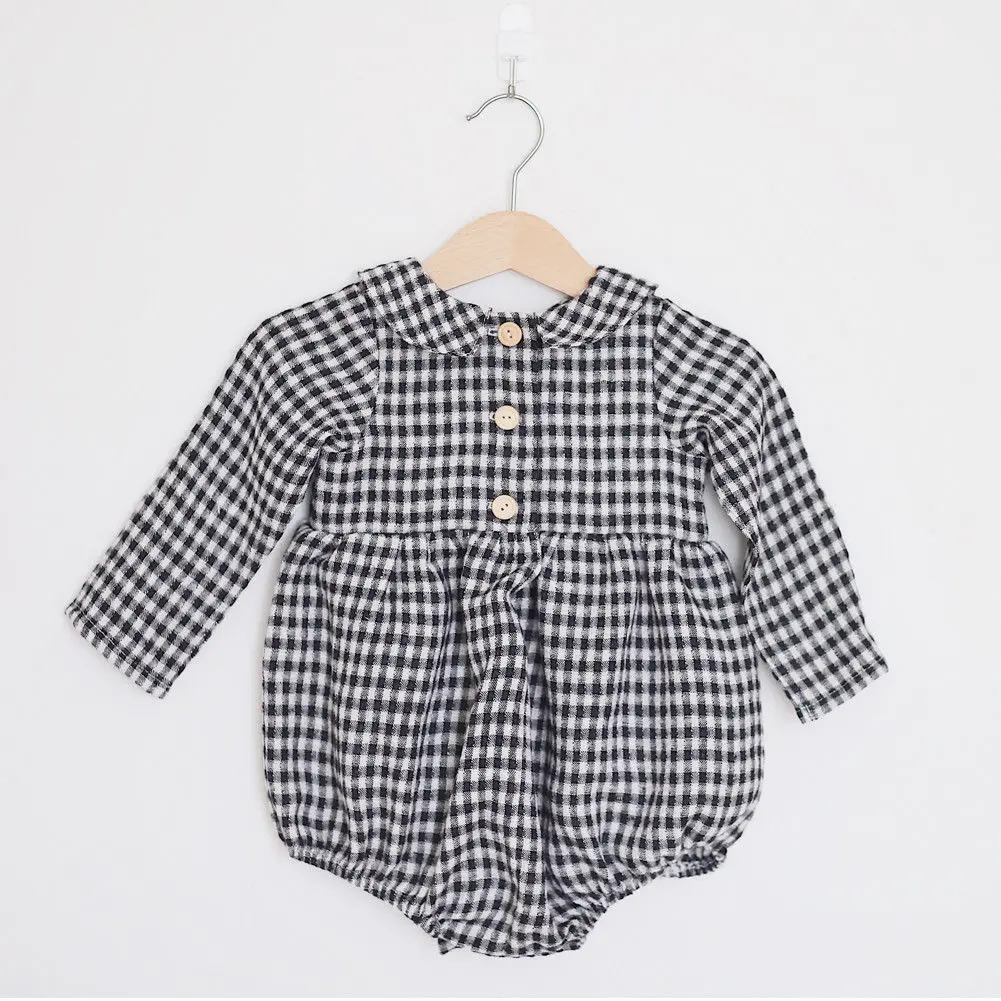 Emmababy/красивый для малышей г. 2019 теплый комбинезон в клетку с длинными рукавами
