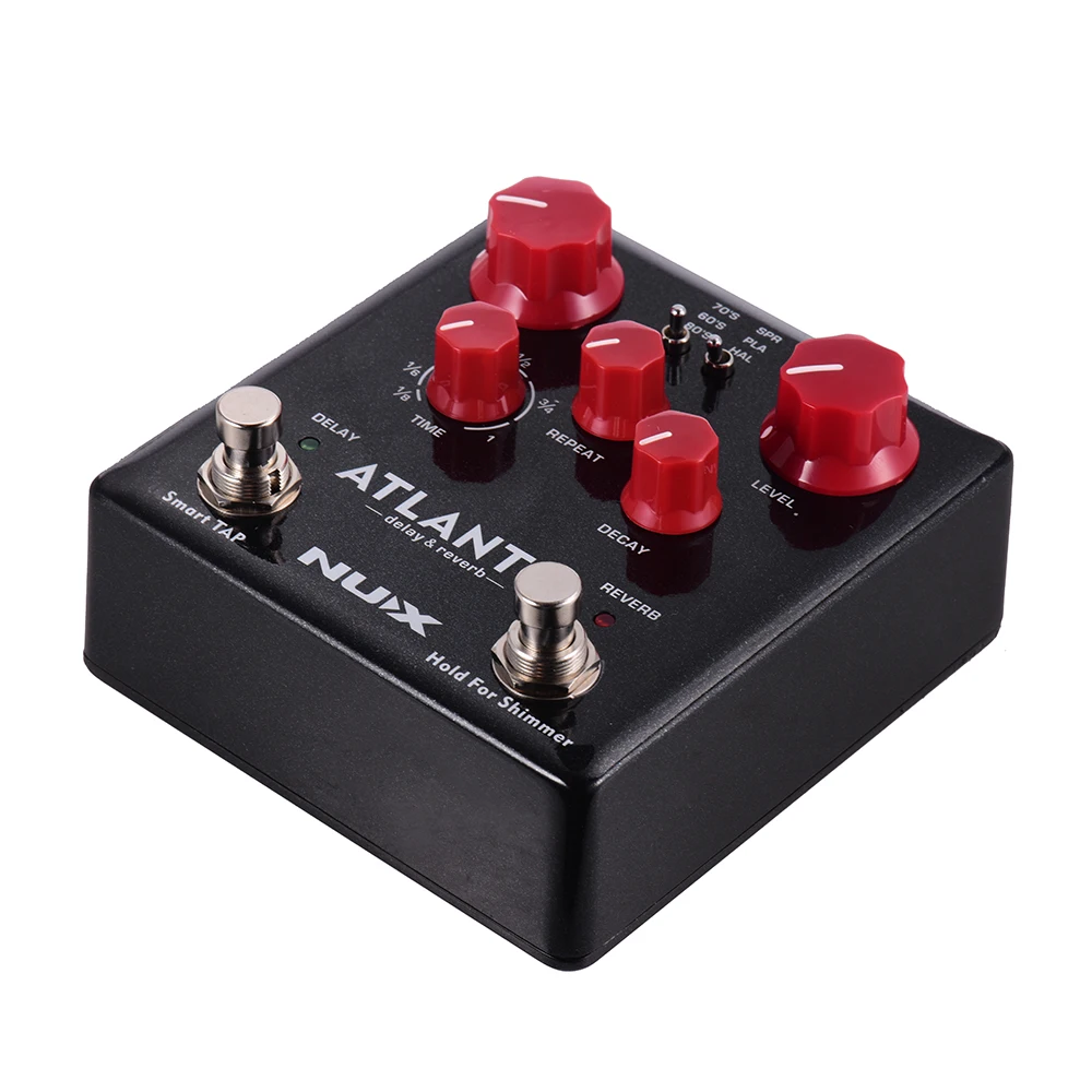 NUX ATLANTIC Delay &amp Reverb педаль гитарного эффекта двойной ножной переключатель 3 эффекты